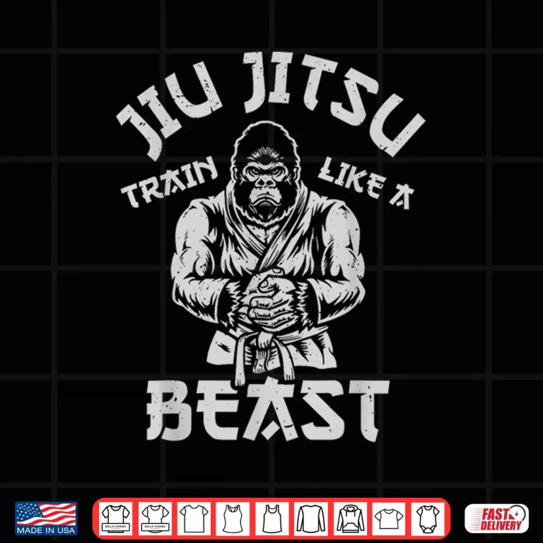 Design Train Like A Beast Brazilian BJJ Jiu Jitsu Jew Jitsu Shirt