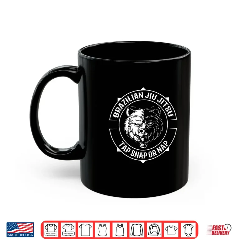 Mug Bear Grappling Design Jiu Jitsu Brazilian Jiu Jitsu BJJ Shirt