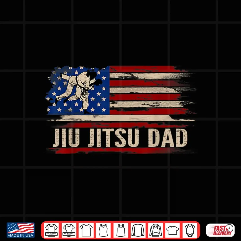 Design American USA Flag BJJ Jiu Jitsu Parent Sports Gift Vintage Shirt