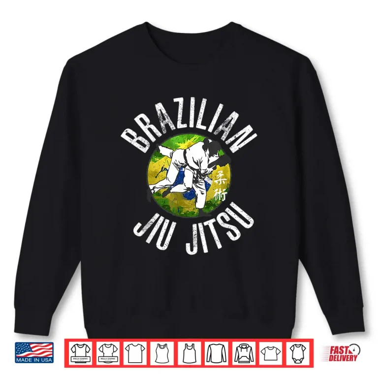 Sweatshirt Brazilian Flag Gift BJJ Jiu Jitsu Brazilian Jujitsu Graphic Shirt