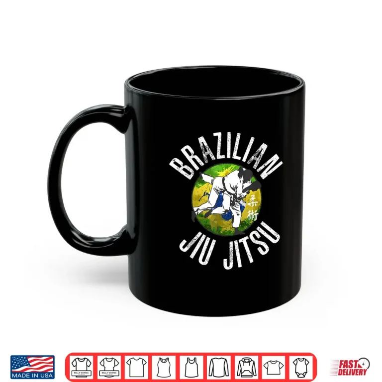 Mug Brazilian Flag Gift BJJ Jiu Jitsu Brazilian Jujitsu Graphic Shirt