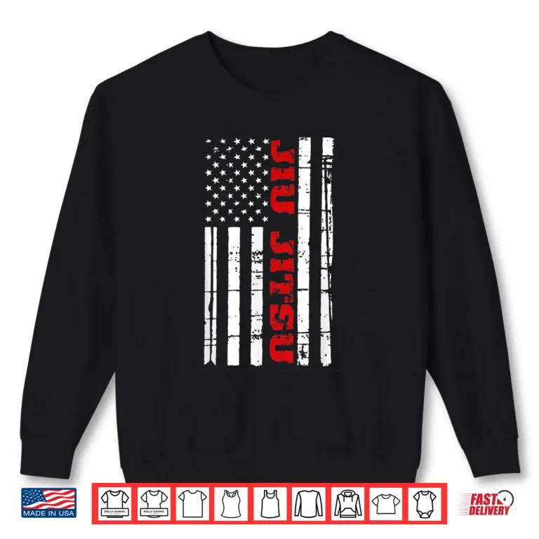 Sweatshirt American Flag Patriotic Jiu Jitsu BJJ Modern Graphic Shirt