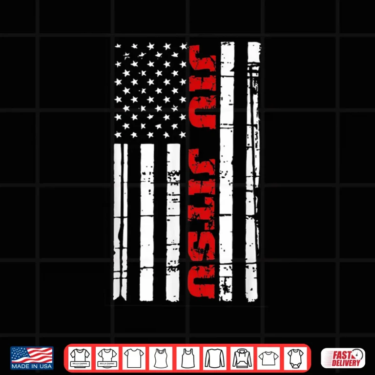 Design American Flag Patriotic Jiu Jitsu BJJ Modern Graphic Shirt