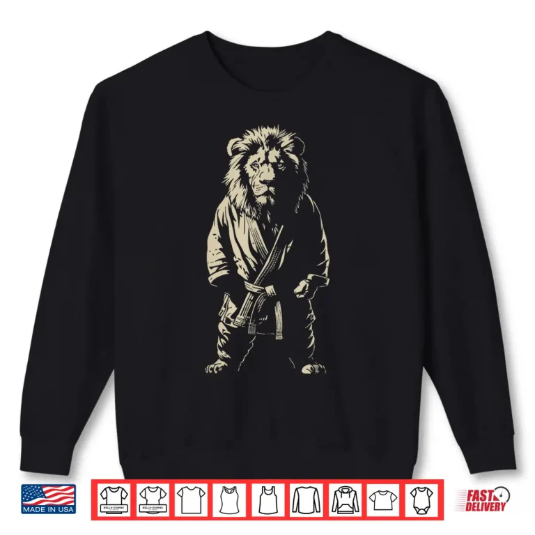 Sweatshirt Lion Gi Fighter Jiu Jitsu Parent Martial Arts Identity Shirt