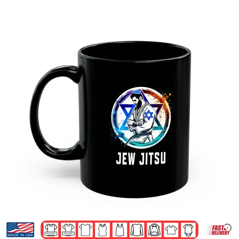 Mug Jewish Martial Arts Jew Jitsu BJJ Brazilian Jiu Jitsu Humor Shirt