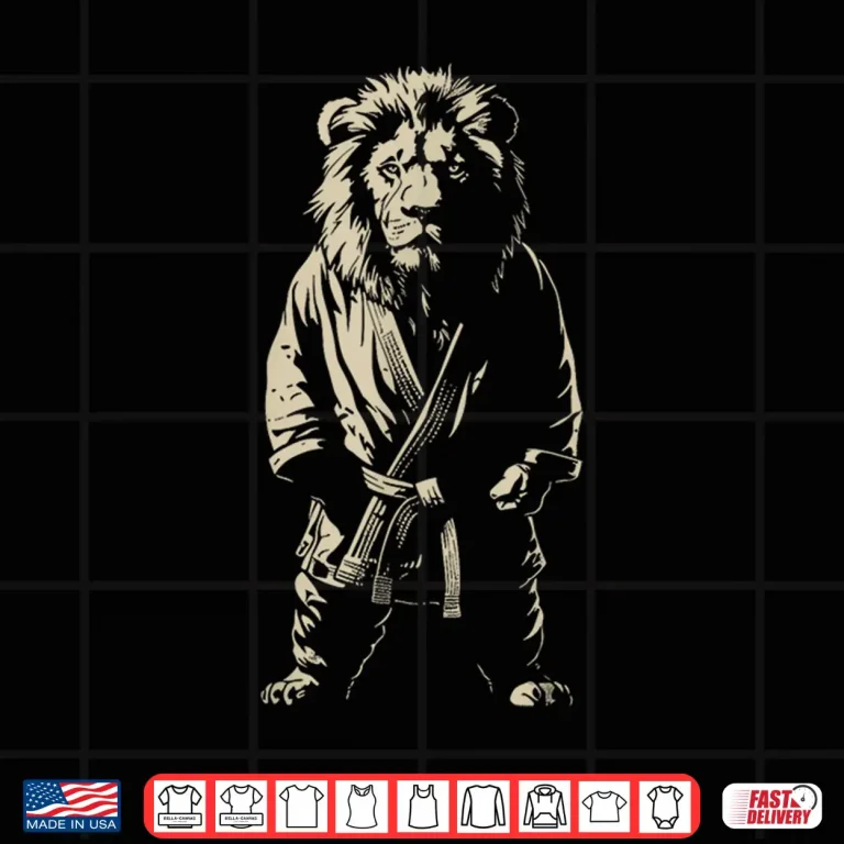 Design Lion Gi Fighter Jiu Jitsu Parent Martial Arts Identity Shirt