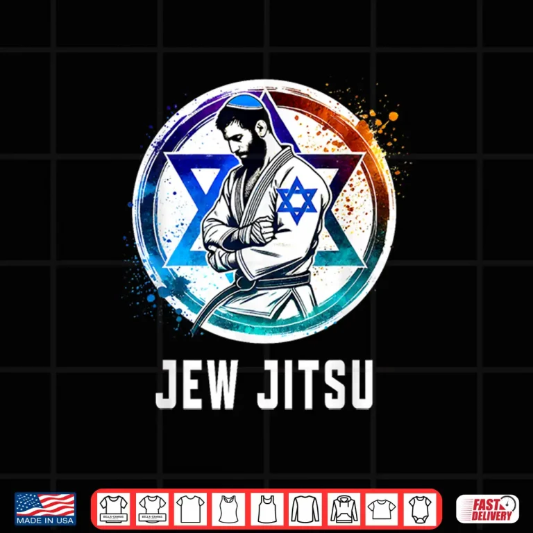 Design Jewish Martial Arts Jew Jitsu BJJ Brazilian Jiu Jitsu Humor Shirt