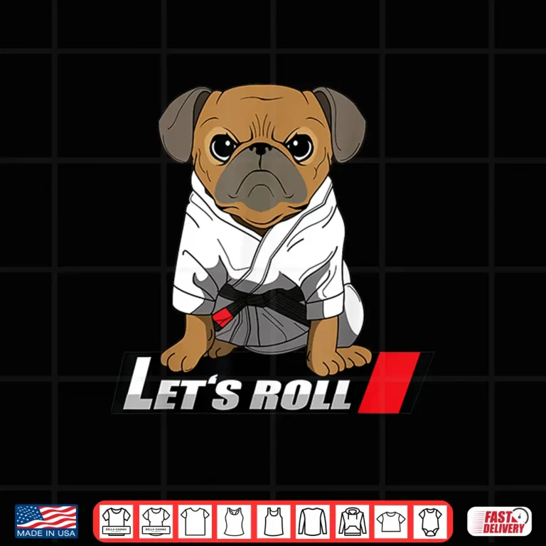 Design Professional Animal Graphic BJJ Pug Brazilian Jiu Jitsu Gift Shirt