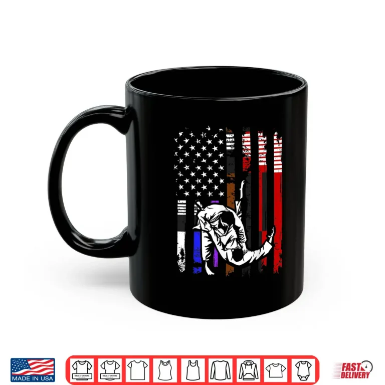 Mug Stars And Stripes Rank Brazilian Jiu Jitsu BJJ Flag Graphic Shirt