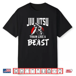Train Like A Beast Jiu Jitsu Professional Athletic Graphic Shirt