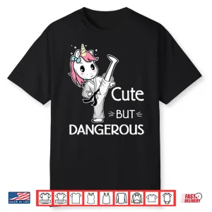Cute But Dangerous Unicorn Karate Taekwondo Youth Graphic Shirt