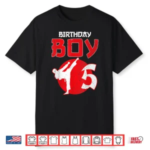 Fifth Birthday Karate Taekwondo Youth Martial Arts Shirt