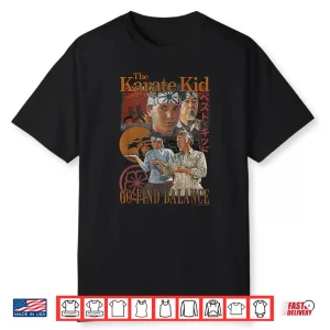 Go Find Balance Vintage Photo Collage The Karate Kid Movie Shirt