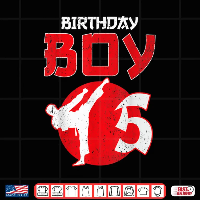 Design Fifth Birthday Karate Taekwondo Youth Martial Arts Shirt