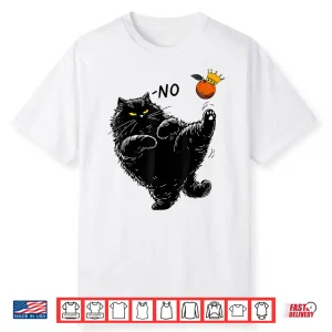 No Kings Meme Kitten Lover Fat Black Cat Professional Humor Shirt