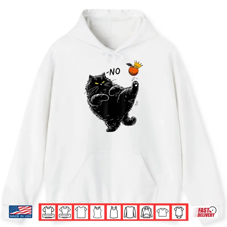 Hoodie No Kings Meme Kitten Lover Fat Black Cat Professional Humor Shirt