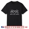 Peace Love Retro Karate Professional Martial Arts Graphic Shirt