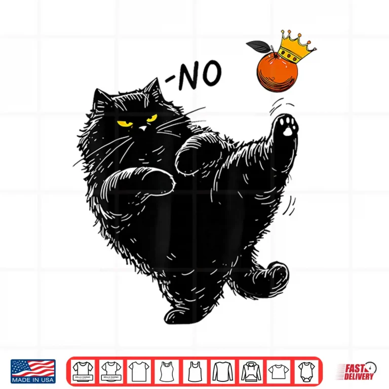 Design No Kings Meme Kitten Lover Fat Black Cat Professional Humor Shirt