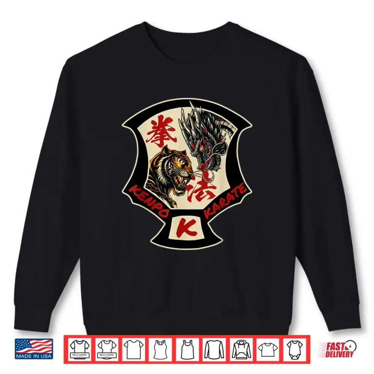 Sweatshirt Self Defense Tiger Dragon Kenpo Karate Martial Arts Shirt