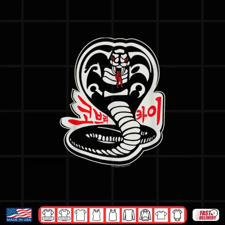 Design South Korea Snake Logo Sekai Taikai Cobra Kai Karate Dojo Shirt