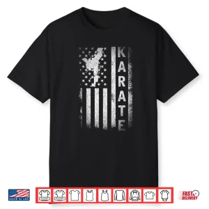 Us Flag Patriotic American Pride Martial Arts Karate Athlete Shirt
