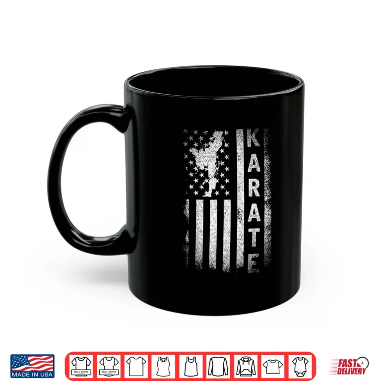 Mug US Flag Patriotic American Pride Martial Arts Karate Athlete Shirt