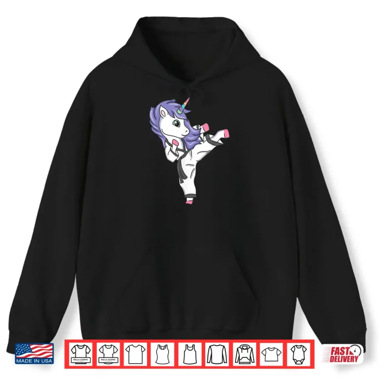 Hoodie Unicorn Design Karate Taekwondo Martial Arts Professional Humor Shirt
