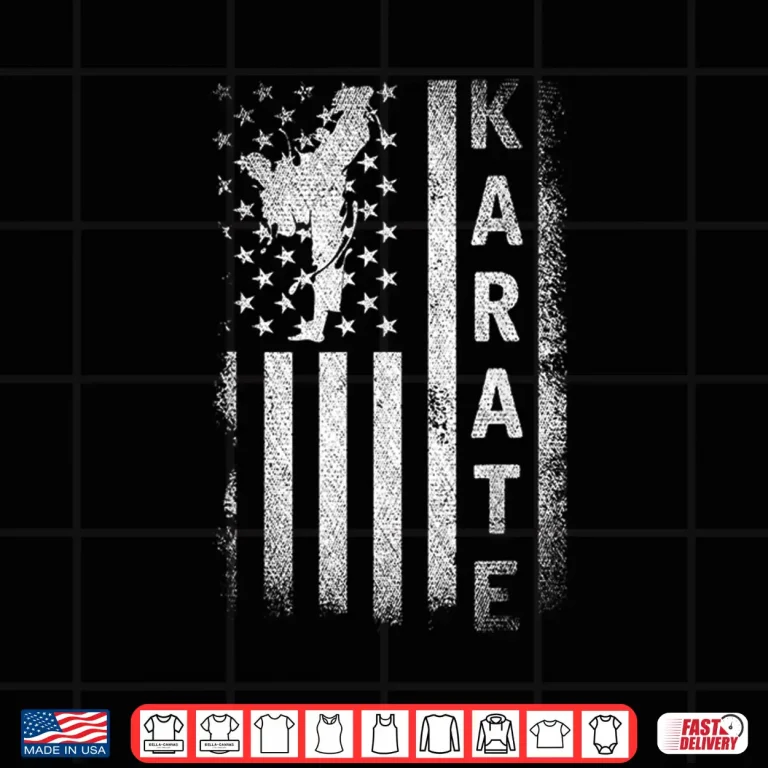 Design US Flag Patriotic American Pride Martial Arts Karate Athlete Shirt