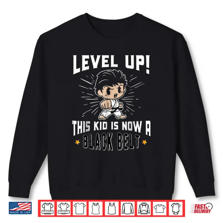 Sweatshirt Uniform Black Belt Award Karate Professional Youth Gift Shirt