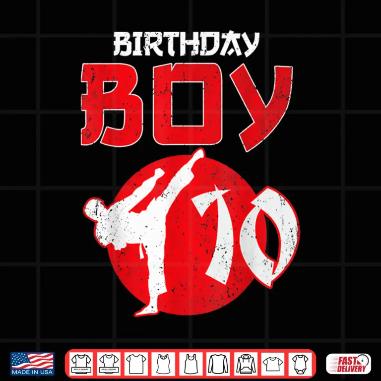 Design Tenth Birthday Karate Taekwondo Youth Martial Arts Shirt