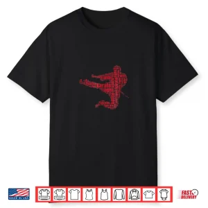 Word Cloud Design Karate Professional Martial Arts Graphic Shirt