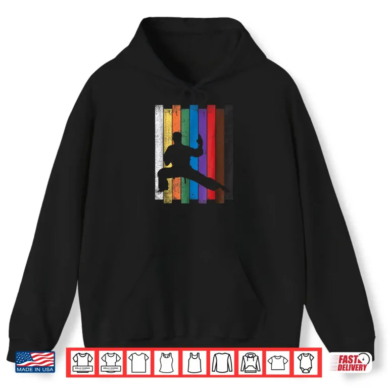 Hoodie Belt Silhouette Karate Professional Martial Arts Graphic Shirt