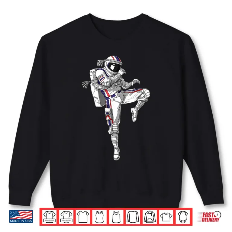 Sweatshirt Astronaut Muay Thai Boxing Karate Kickboxing Martial Arts Graphic Shirt