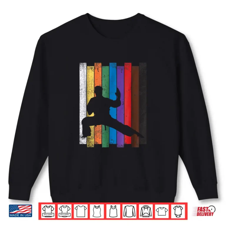 Sweatshirt Belt Silhouette Karate Professional Martial Arts Graphic Shirt