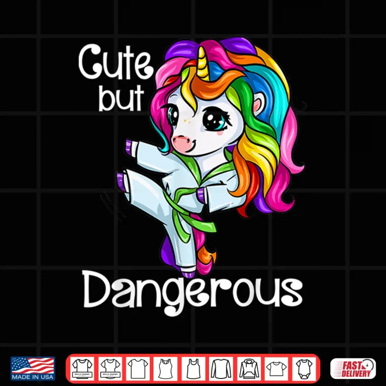 Design Cute But Dangerous Unicorn Karate Professional Humor Funny Shirt