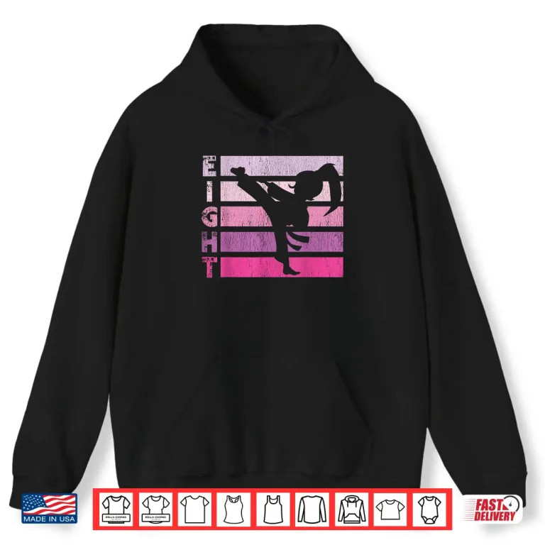 Hoodie Eighth Birthday Youth Karate Taekwondo Professional Graphic Shirt