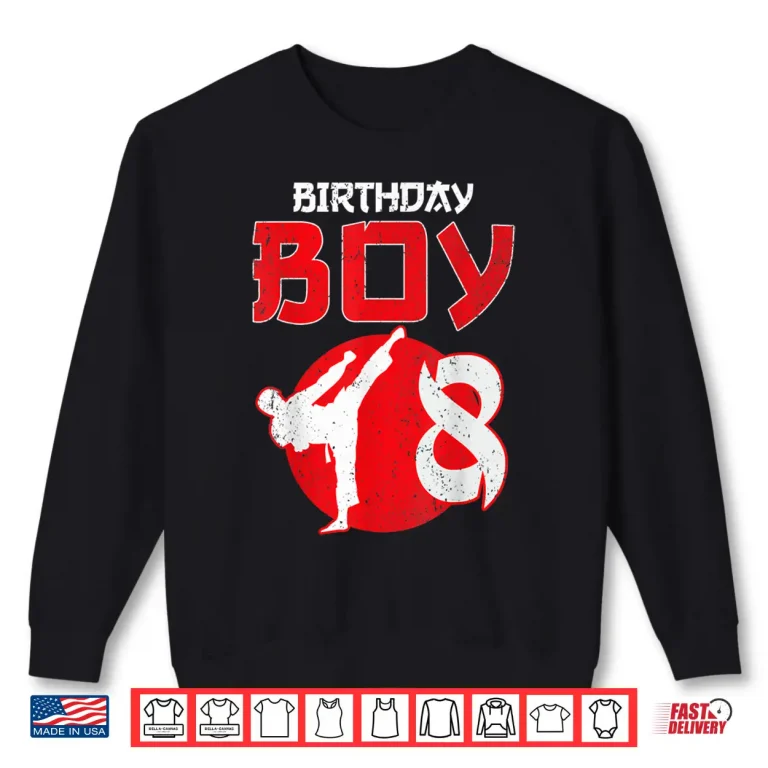 Sweatshirt Eighth Birthday Karate Taekwondo Youth Martial Arts Shirt