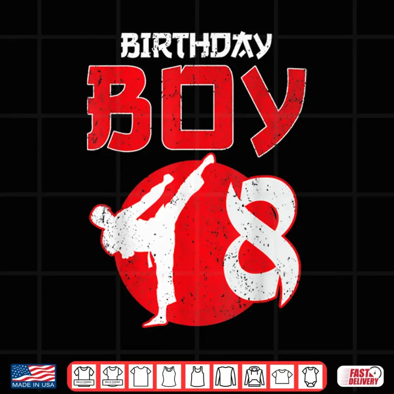 Design Eighth Birthday Karate Taekwondo Youth Martial Arts Shirt