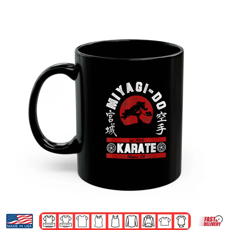 Mug Fight Design The Karate Kid Miyagi Do Movie Graphic Shirt