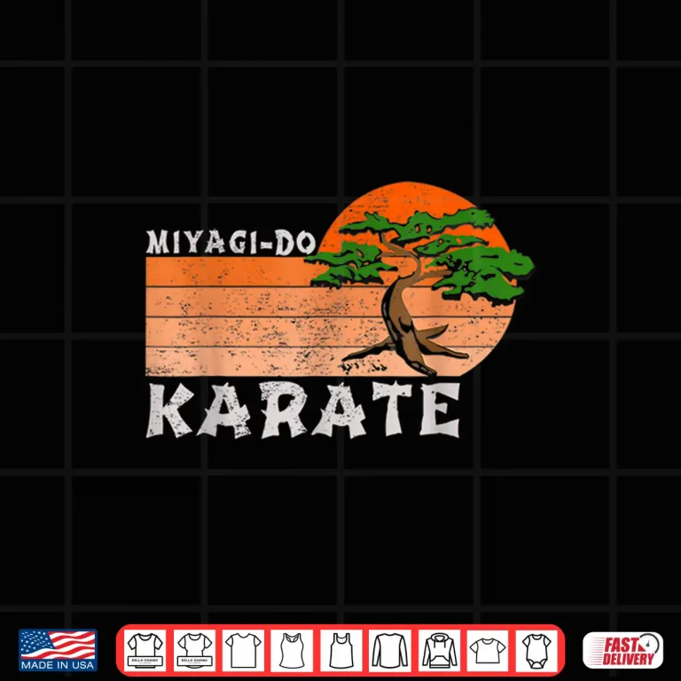 Design Funny Bonsai Tree Miyagi Do Karate Professional Retro Vintage Shirt