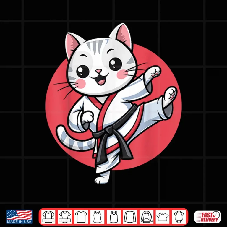 Design Japanese Cat Kawaii Karate Jiu Jitsu Professional Aesthetic Shirt