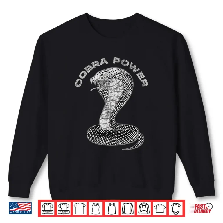 Sweatshirt King Cobra Power Snake Muscle Car Karate Vintage Distressed Shirt