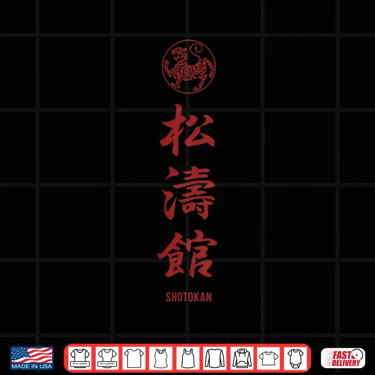 Design Kanji Professional Graphic Shotokan Karate Modern Aesthetic Shirt