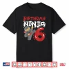 Ninja Sixth Birthday Youth Karate Kids Modern Graphic Shirt