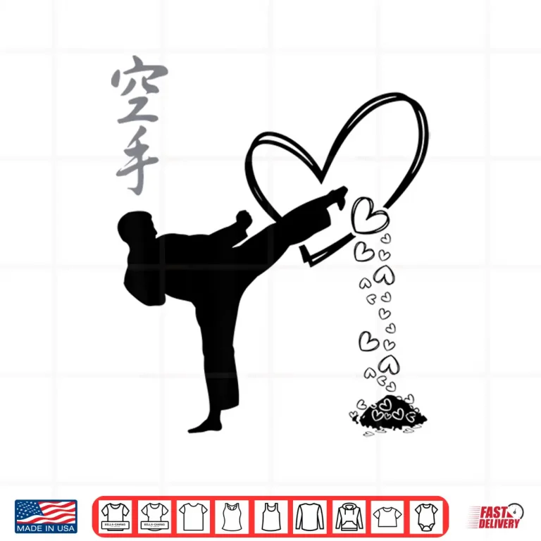 Design Kicking Hearts And Taking Names Karate Kung Fu Valentine Shirt