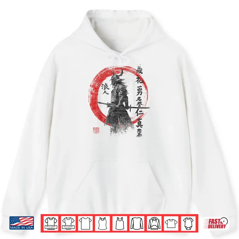 Hoodie Bushido Symbol Dojo Samurai Code Kyokushin Karate Retro Vintage Shirt