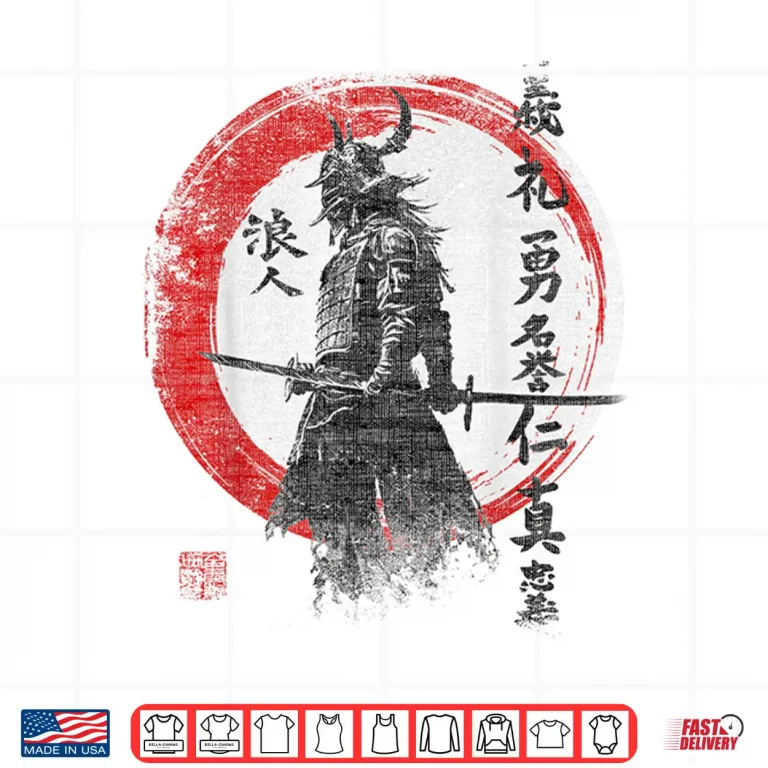 Design Bushido Symbol Dojo Samurai Code Kyokushin Karate Retro Vintage Shirt