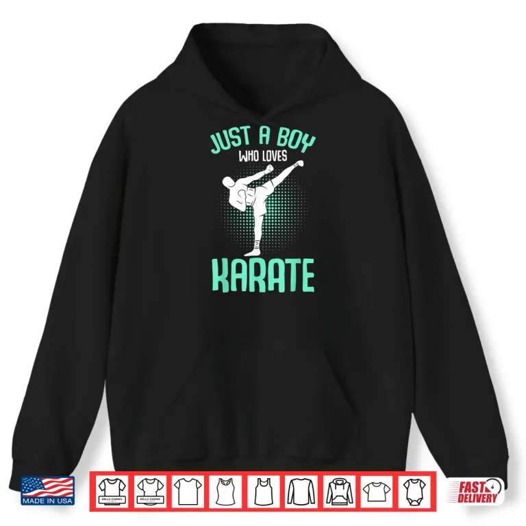 Hoodie Just A Person Who Loves Karate Youth Modern Graphic Shirt