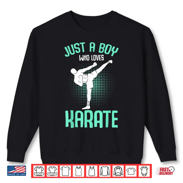 Sweatshirt Just A Person Who Loves Karate Youth Modern Graphic Shirt