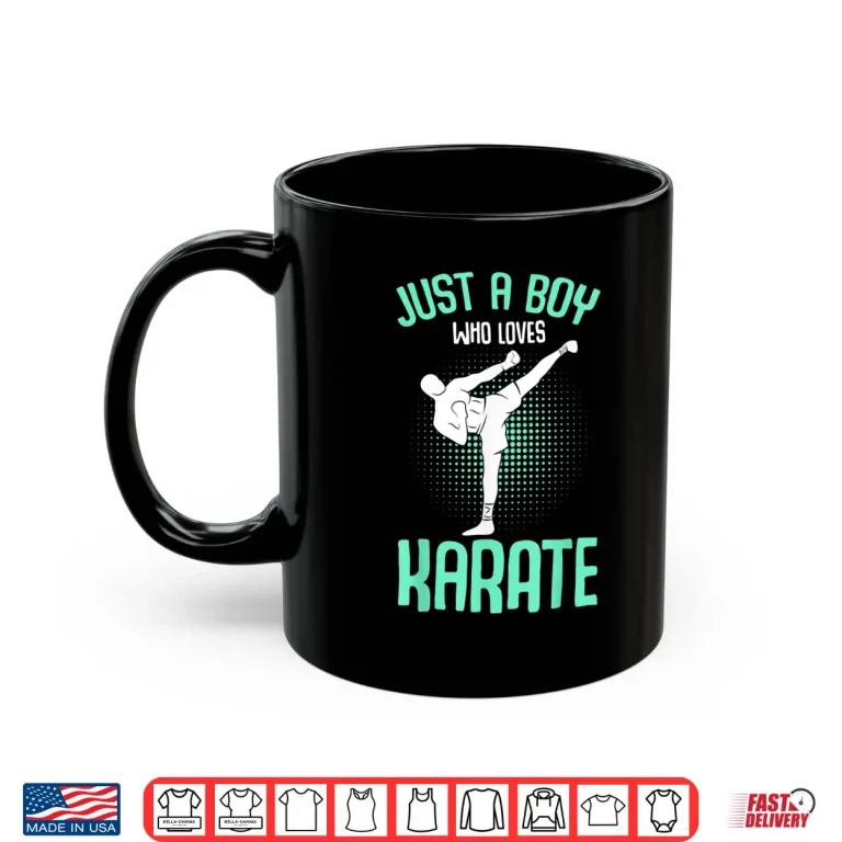 Mug Just A Person Who Loves Karate Youth Modern Graphic Shirt